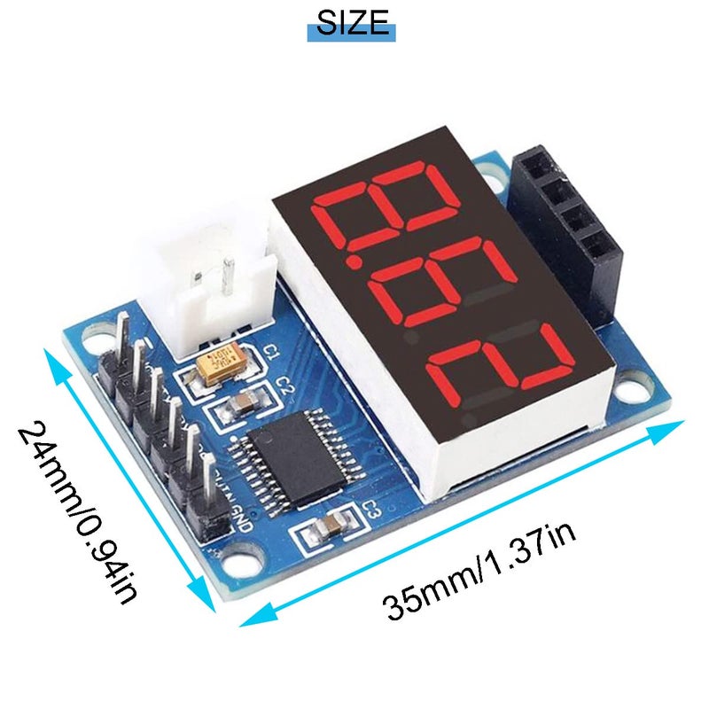 DKARDU 2 pcs HC-SR04P/SR04 Ultrasonic Sensor ranging Display Module 5V Test Board Display Range Finder LED Display Module with Dupont Cable for Arduino Robot - Image 3
